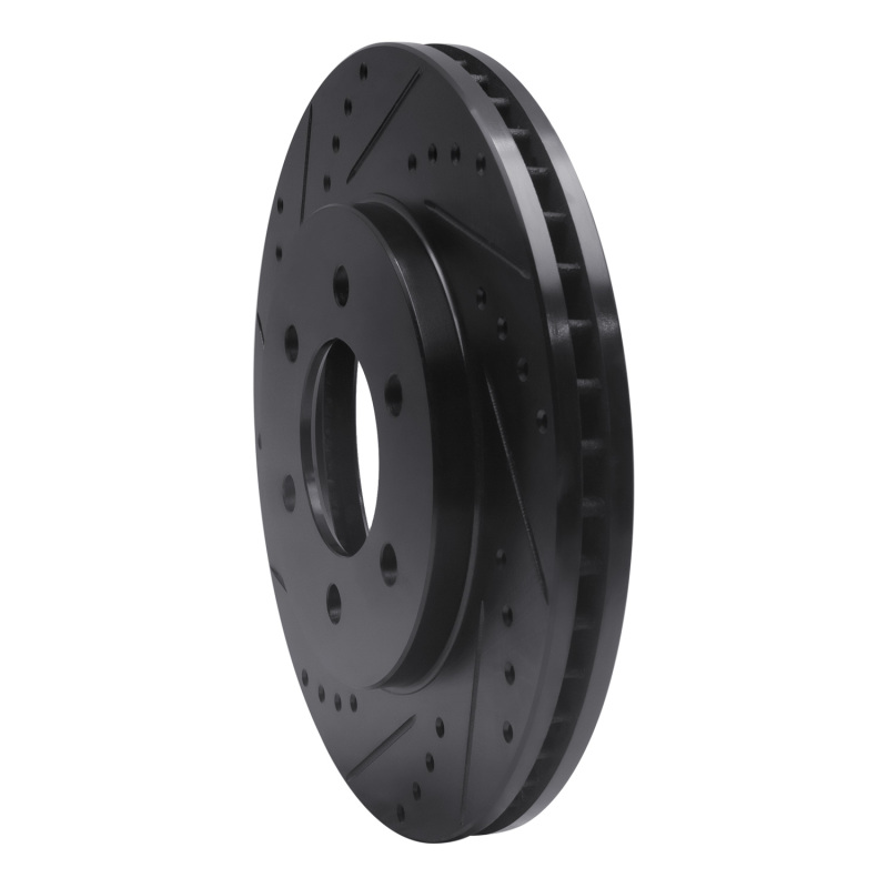 Ford Expedition Brake Rotor (1) - Front Left - R1 Concepts - Drilled & Slotted - Black - `02-`06